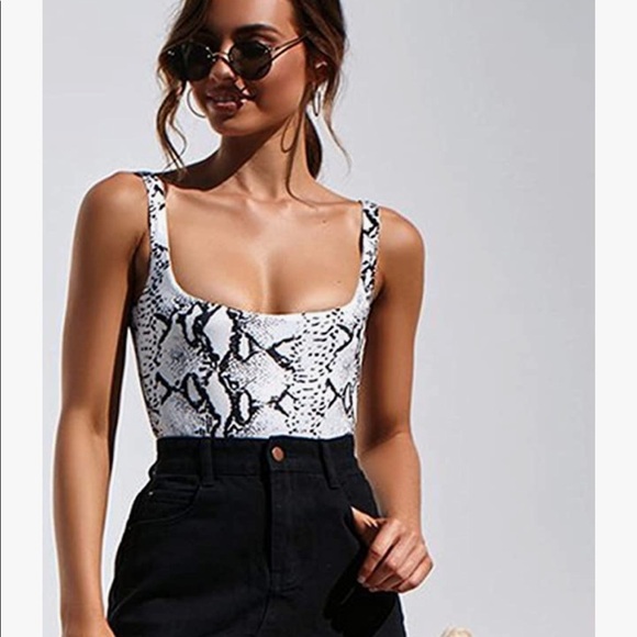 NWOT Snake print one piece swimsuit - Picture 5 of 5